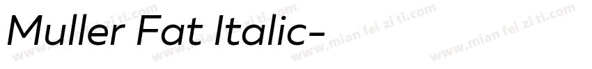 Muller Fat Italic字体转换